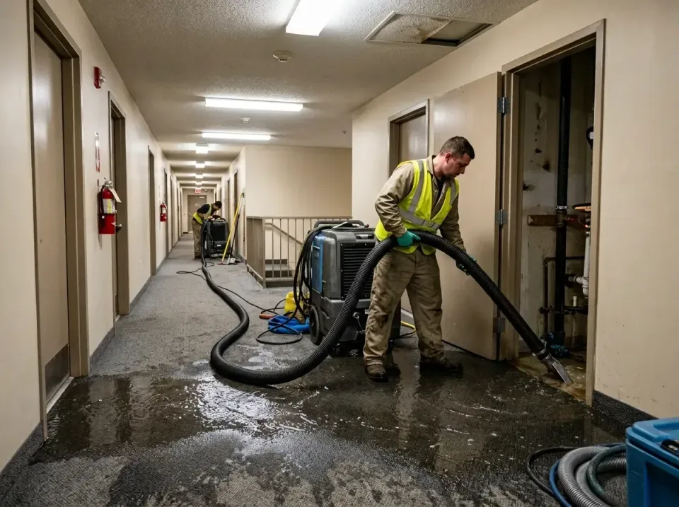 multi-unit-apartment-hallway-f-005 — frequently asked questions, Emergency Burst Pipe Water Extraction & Removal in Rushvill…